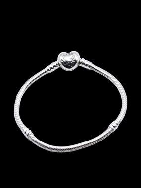 PANDORA — Moments Heart Clasp Snake Chain Bracelet — S925 — MULTI — BNIB